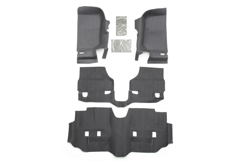 BedRug 07-16 Jeep JK Unlimited 4Dr Front 4pc BedTred Floor Kit (Incl Heat Shields) BedRug