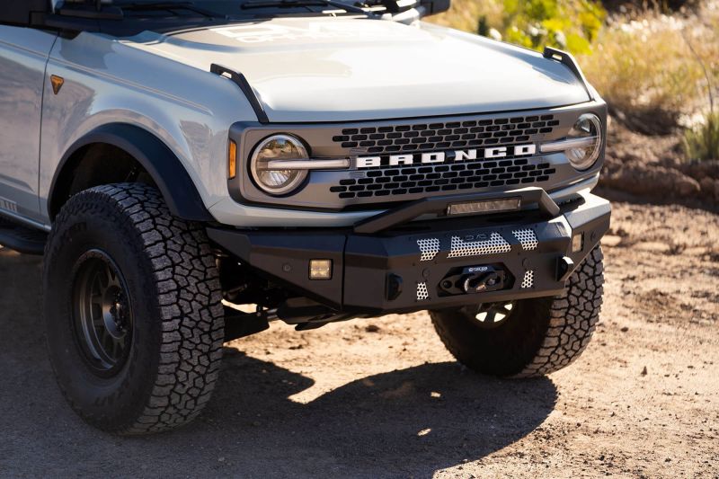 DV8 Offroad 2021+ Ford Bronco Front Bumper Winch Capable w/ Optional Bull Bar/Aux Light Opening DV8 Offroad