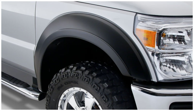 Bushwacker 11-16 Ford F-250 Super Duty Styleside Extend-A-Fender Style Flares 2pc - Black Bushwacker