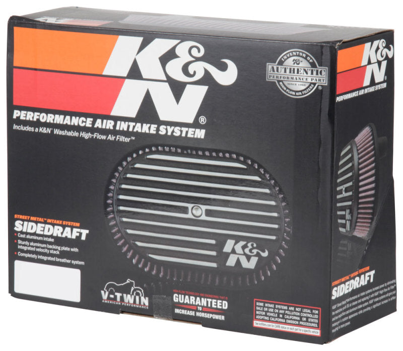 K&N Street Metal Intake System for 02-06 Harley Davidson Road King F/I 88cl Side Draft Dyna/Softail K&N Engineering