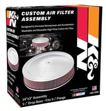Load image into Gallery viewer, K&amp;N 14in Red Custom Air Cleaner Assembly - 5.125in ID x 14in OD x 2.75in H x 1.25in Drop Base K&amp;N Engineering