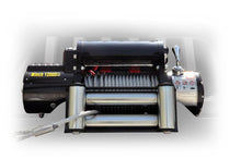 Load image into Gallery viewer, DV8 Offroad 12000 LB Winch w/ Steel Cable &amp; Wireless Remote - Black DV8 Offroad