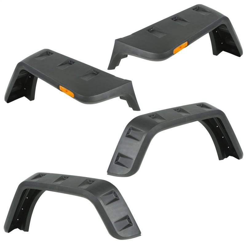 Rugged Ridge Hurricane Fender Flare Kit US Smooth 07-18 Jeep Wrangler JK Rugged Ridge