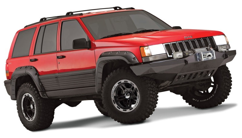 Bushwacker 93-98 Jeep Grand Cherokee Cutout Style Flares 4pc - Black Bushwacker