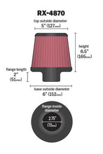 Load image into Gallery viewer, K&amp;N Filter Universal X Stream Clamp-On 2 3/4 inch Flange 6 inch Base  5 inch Top 6 1/2 inch Height K&amp;N Engineering