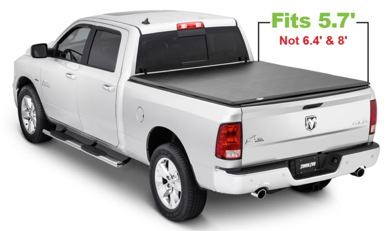 Tonno Pro 09-19 Dodge RAM 1500 5.7ft Fleetside Tonno Fold Tri-Fold Tonneau Cover Tonno Pro