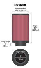 Load image into Gallery viewer, K&amp;N Filter Universal Rubber Filter 5in Flange ID / 6.5in OD / 10in Height K&amp;N Engineering
