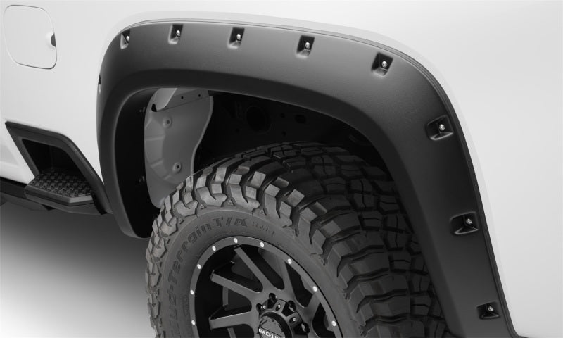 Bushwacker 19-21 Chevrolet Silverado 2500 / 3500 HD (Excl. Dually) Forge Style Flares 4pc - Black Bushwacker