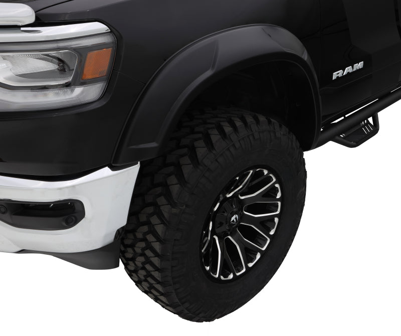 Bushwacker 19-22 Ram 1500 (Excl. Rebel/TRX) 76.3 & 67.4in Bed DRT Style Flares 4pc  - Blk / Smooth Bushwacker