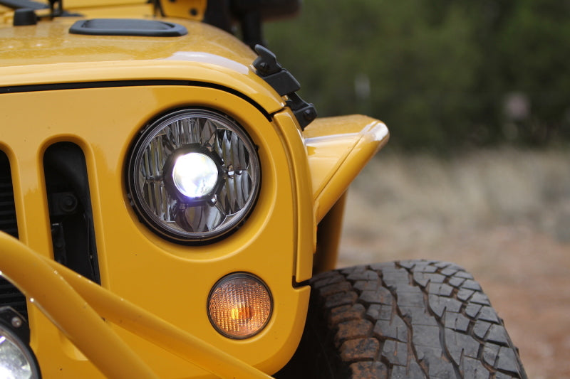 KC HiLiTES 07-18 Jeep JK 7in. Gravity LED Pro DOT Approved Replacement Headlight (Single) KC HiLiTES