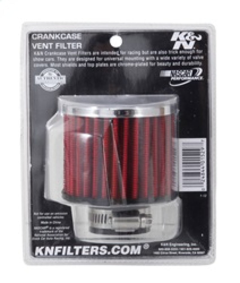 K&N 1.25in Flange ID x 3in OD x 2.5in H Rubber Base Crankcase Vent Filter K&N Engineering