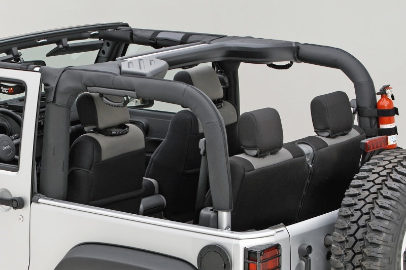 Rugged Ridge Roll Bar Cover Black Polyester 07-18 Jeep Wrangler JK Rugged Ridge