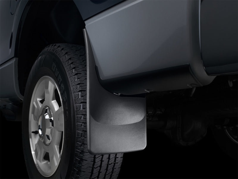 WeatherTech 2017+ Ford F250/350/450/550 (W/OEM Fender Flares/Lip ONLY) No Drill Mudflaps REAR WeatherTech