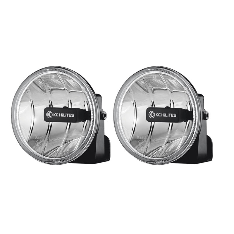 KC HiLiTES 4in. Gravity G4 LED Light 10w SAE/ECE Clear Fog Beam (Pair Pack System) KC HiLiTES