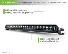 Load image into Gallery viewer, DV8 Offroad 20in Elite Series Light Bar 105W LED - Single Row DV8 Offroad