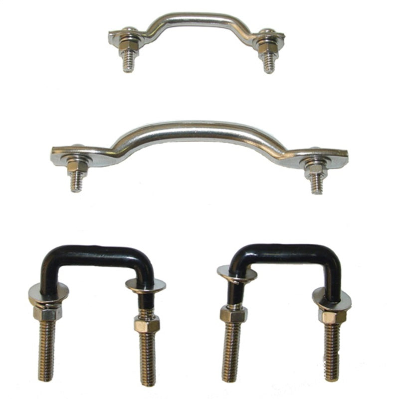 Rugged Ridge 55-95 Jeep CJ / Jeep Wrangler Stainless Steel Windshield Tie Down Kit Rugged Ridge