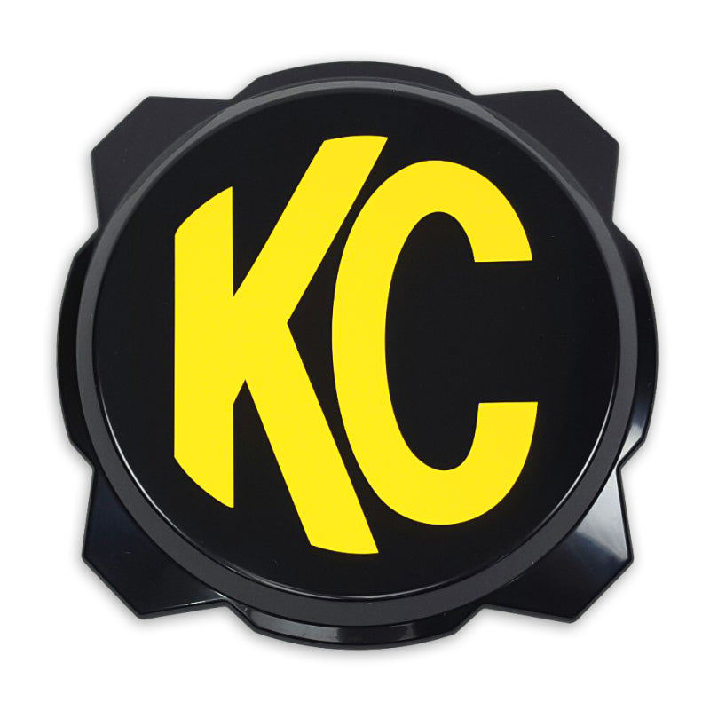 KC HiLiTES 6in. Hard Cover for Gravity Pro6 LED Lights (Single) - Black w/Yellow KC Logo KC HiLiTES