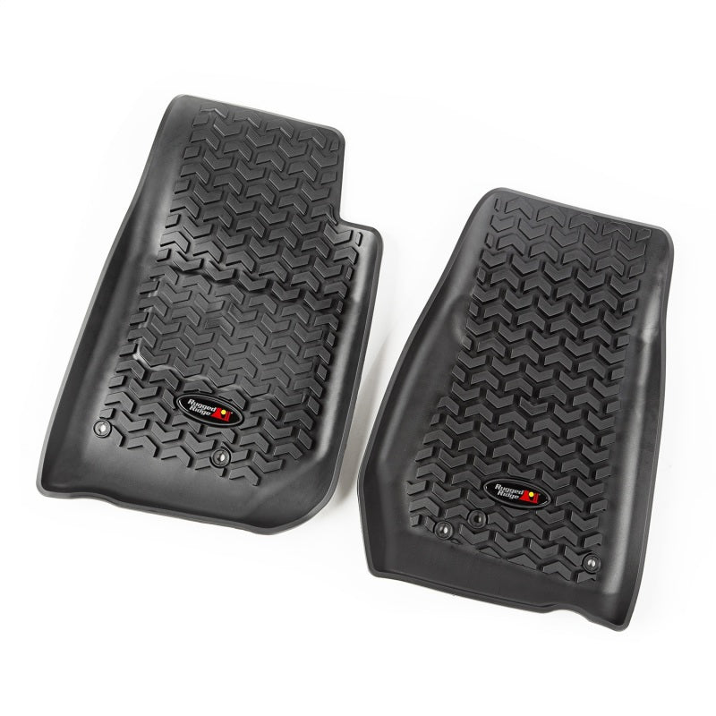 Rugged Ridge Floor Liner Front Black 2007-2018 Jeep Wrangler Unlimited JK 4 Dr Rugged Ridge