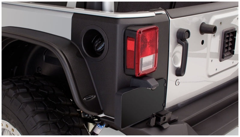 Bushwacker 07-18 Jeep Wrangler Trail Armor Rear Corners - Black Bushwacker