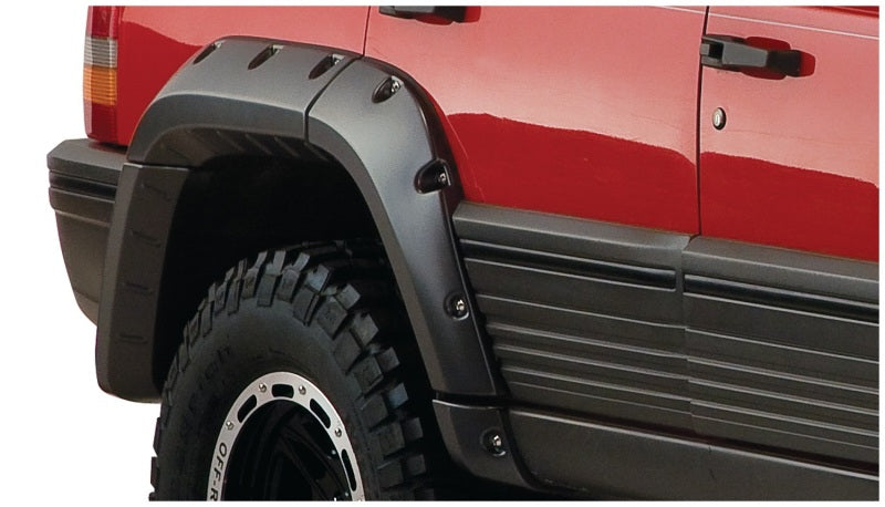 Bushwacker 93-98 Jeep Grand Cherokee Cutout Style Flares 4pc - Black Bushwacker