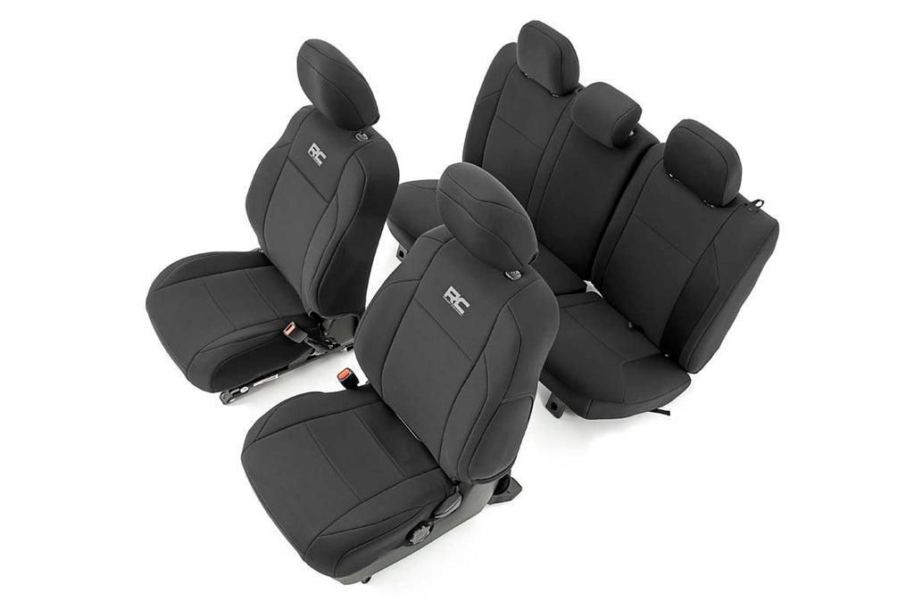 Seat Covers | FR & RR | Double Cab | Toyota Tacoma 2WD/4WD (16-23) Rough Country