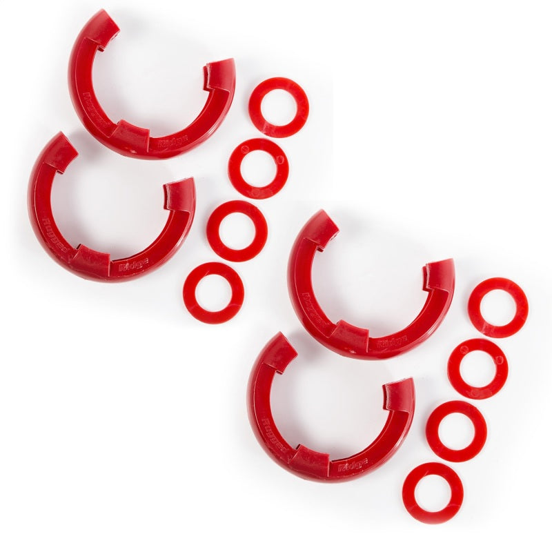 Rugged Ridge 3/4in Red D-Ring Isolator Kit Rugged Ridge
