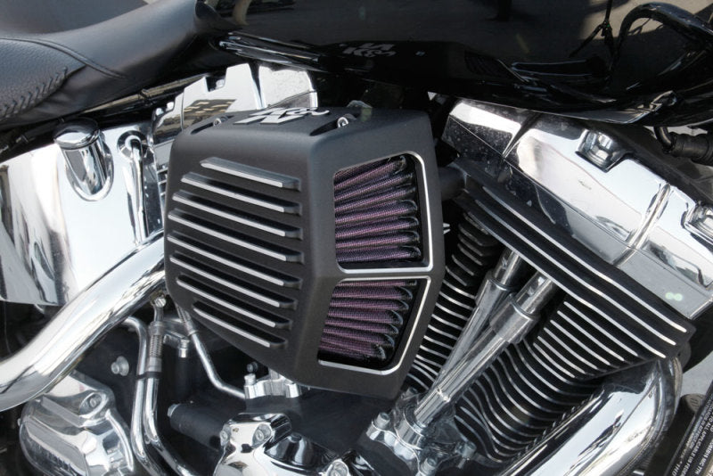 K&N Street Metal Intake System for 01-16 Harley Davidson Softail/Dyna - Shaker Black K&N Engineering