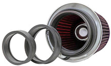Load image into Gallery viewer, K&amp;N Universal Air Filter Chrome Round Tapered Red - 4in Flange ID x 1.125in Flange Length x 5.5in H K&amp;N Engineering