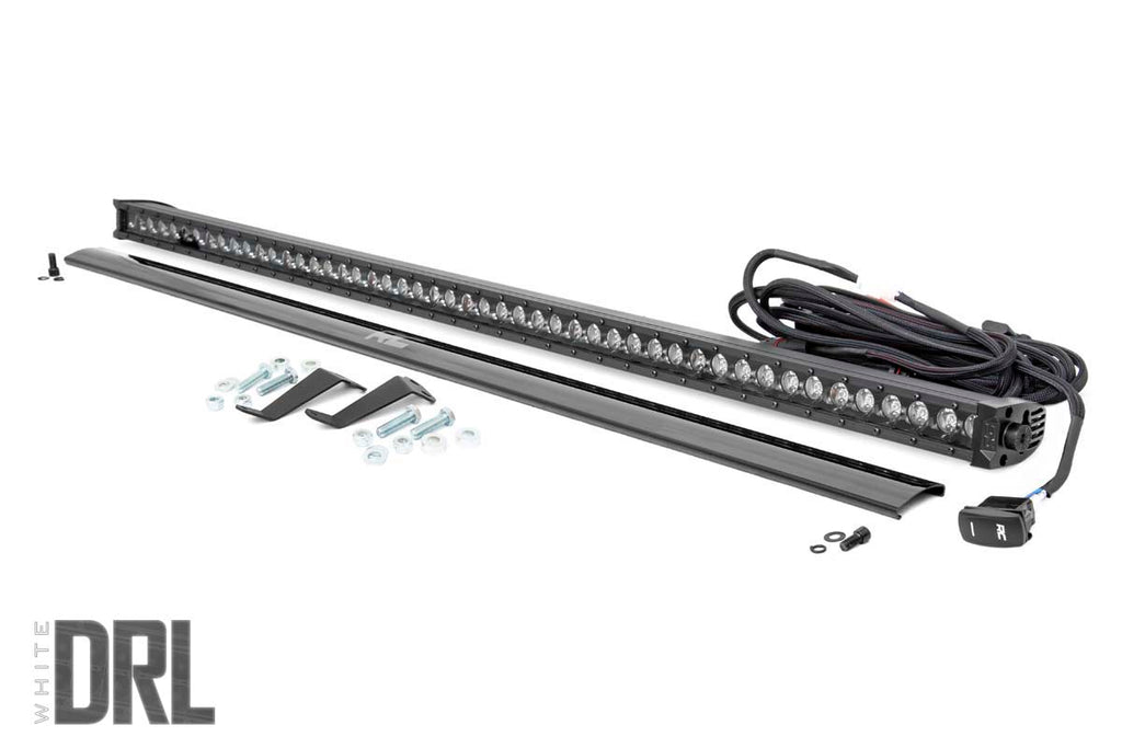 LED Light | Cage Mount | 50" Black Single Row | White DRL | Honda Pioneer 1000/1000-5 Rough Country