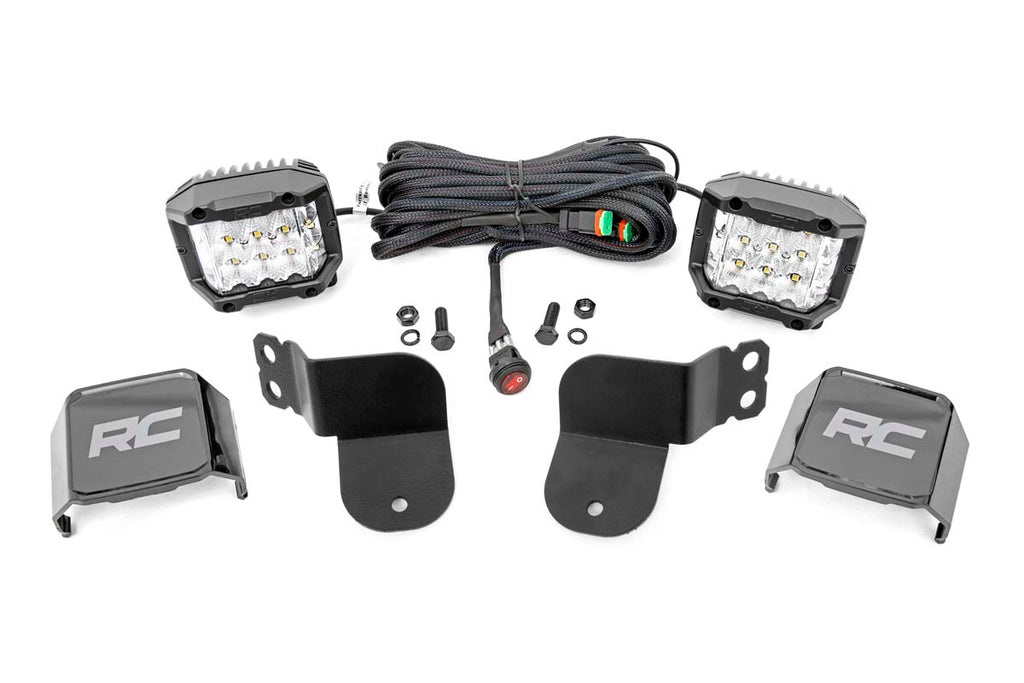 LED Light | Cage Mount | 3" OSRAM | Wide Angle | Polaris General/General XP Rough Country