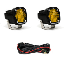 Load image into Gallery viewer, Baja Designs S1 Amber Wide Cornering LED Light w/ Mounting Bracket Pair Baja Designs
