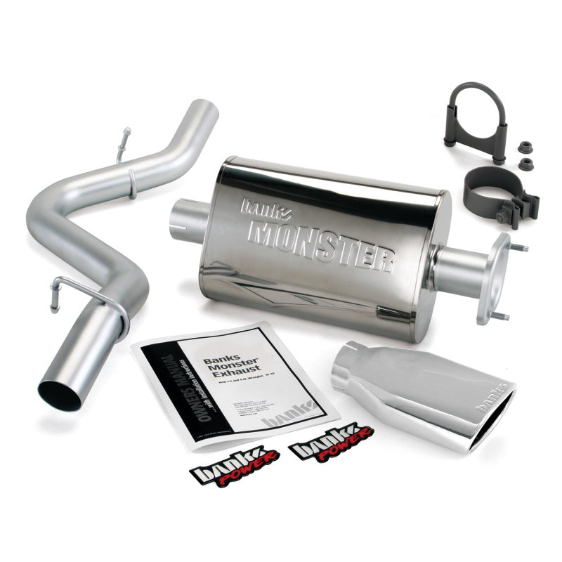 Banks Power 04-06 Jeep 4.0L Wrangler Unlimited Monster Exhaust Sys - SS Single Exhaust w/ Chrome Tip Banks Power