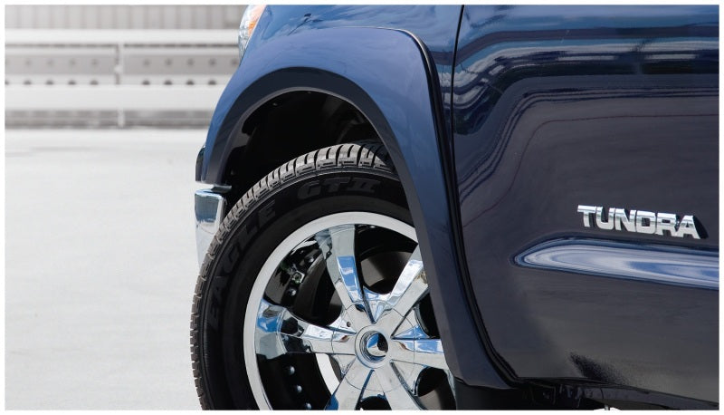 Bushwacker 07-13 Toyota Tundra Fleetside OE Style Flares 4pc w/ Factory Mudflap - Black Bushwacker