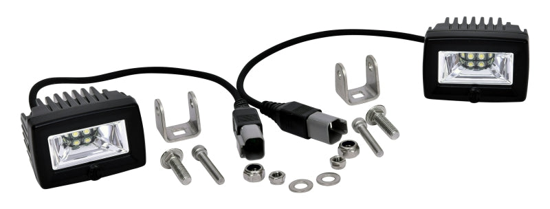 KC HiLiTES C-Series C2 LED 2in. Backup Area Flood Light 20w (Pair Pack System) - Black KC HiLiTES
