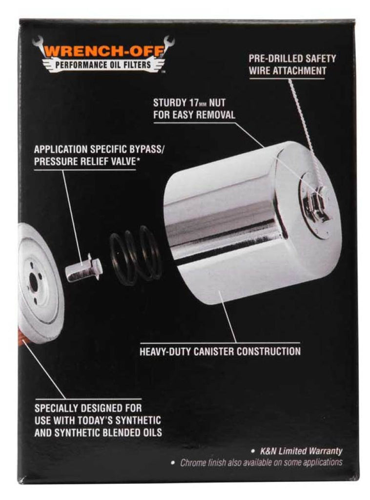 K&N Harley Davidson 3in OD x 4.063in H Oil Filter K&N Engineering