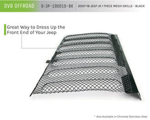 Load image into Gallery viewer, DV8 Offroad 2007-2018 Jeep JK Black Mesh Grille DV8 Offroad