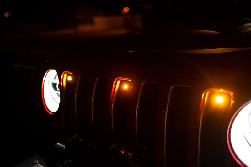 DV8 Offroad 2018+ Jeep JL Grill Amber Marker Lights DV8 Offroad