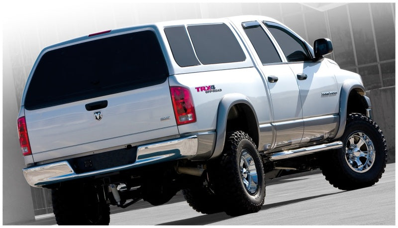 Bushwacker 02-08 Dodge Ram 1500 Fleetside Extend-A-Fender Style Flares 4pc 78.0/96.0in Bed - Black Bushwacker