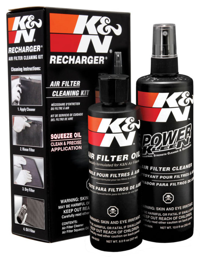 K&N Air Filter Cleaning kit 355ml / 204ml - MotoMoto