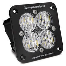 Load image into Gallery viewer, Baja Designs Squadron Sport Black Wide Cornering Pattern Flush Mount LED Light Pod - Clear Baja Designs
