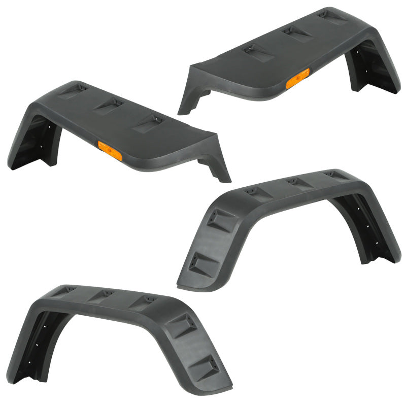 Rugged Ridge Hurricane Fender Flare Kit US Smooth 07-18 Jeep Wrangler JK Rugged Ridge