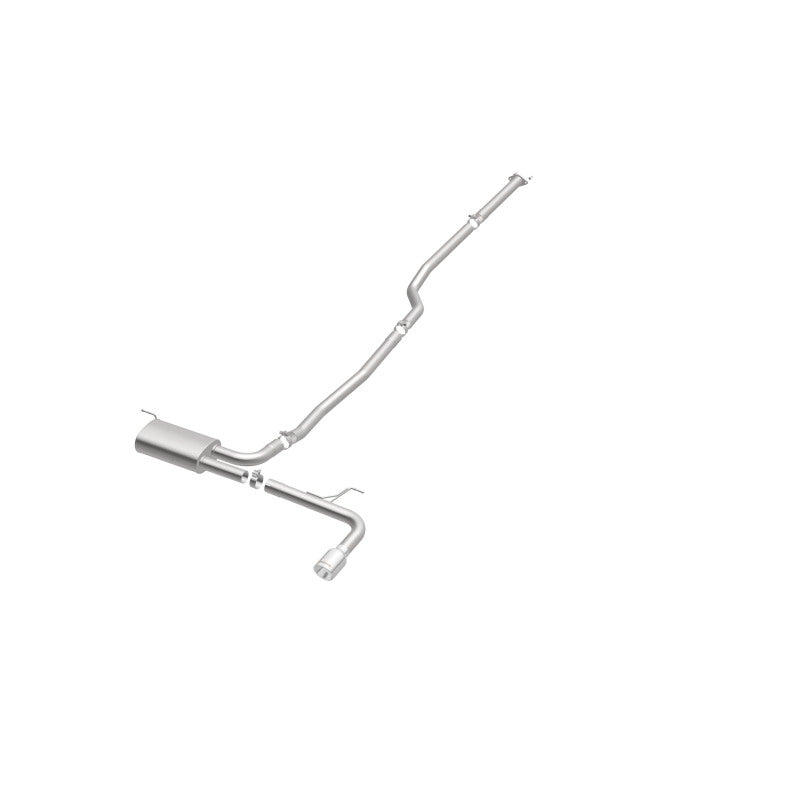MagnaFlow Cat Back, SS, 2.5in, Street, Single Straight Pass. Polished 4in Tip, 2015 Ford Fusion 2.5L Magnaflow