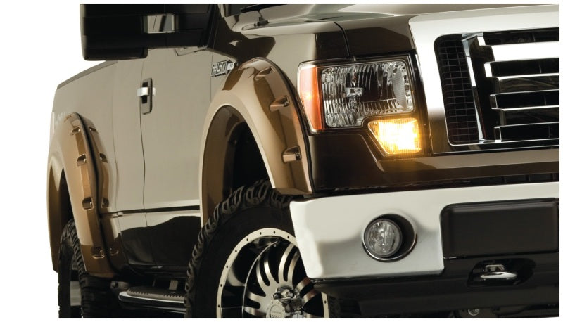 Bushwacker 09-14 Ford F-150 Styleside Max Pocket Style Flares 4pc 67.0/78.8/97.4in Bed - Black Bushwacker