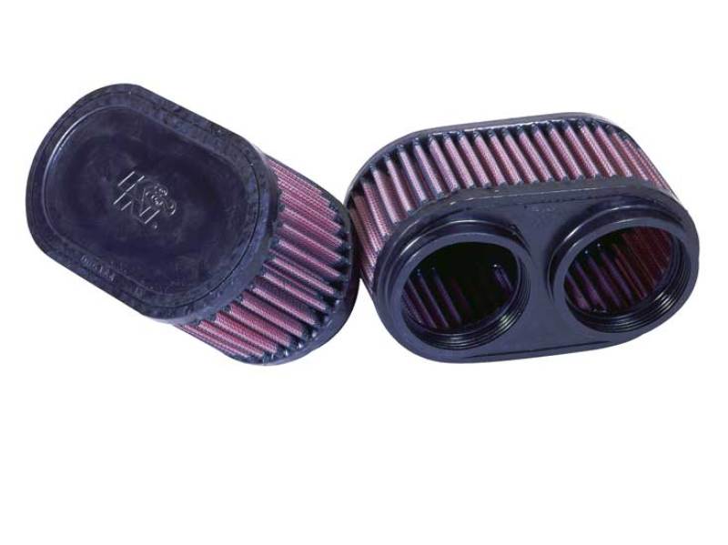 K&N Filter Universal Filter 2 3/4 inch Dual Flange GSXR Oval (2/Box) K&N Engineering