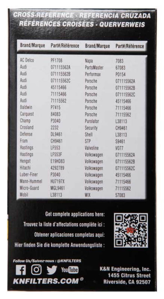 K&N Performance Oil Filter for 03-14 Volkswagen Jetta K&N Engineering
