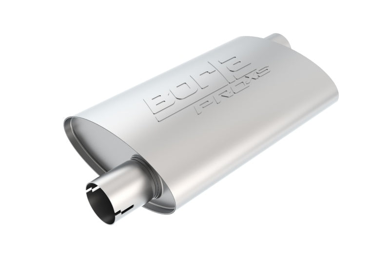 Borla Universal Pro-XS Muffler Oval 2.5in Inlet/Outlet Offset/Offset Notched Muffler Borla