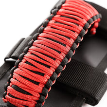 Load image into Gallery viewer, Rugged Ridge Paracord Grab Handles Red/Black Pair Rugged Ridge