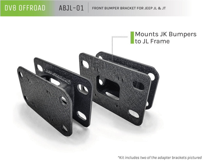 DV8 Offroad Jeep JK to Jeep JL Front Bumper Adapter Bracket DV8 Offroad