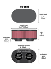 Load image into Gallery viewer, K&amp;N Filter Universal Filter 2 3/4 inch Dual Flange GSXR Oval (2/Box) K&amp;N Engineering