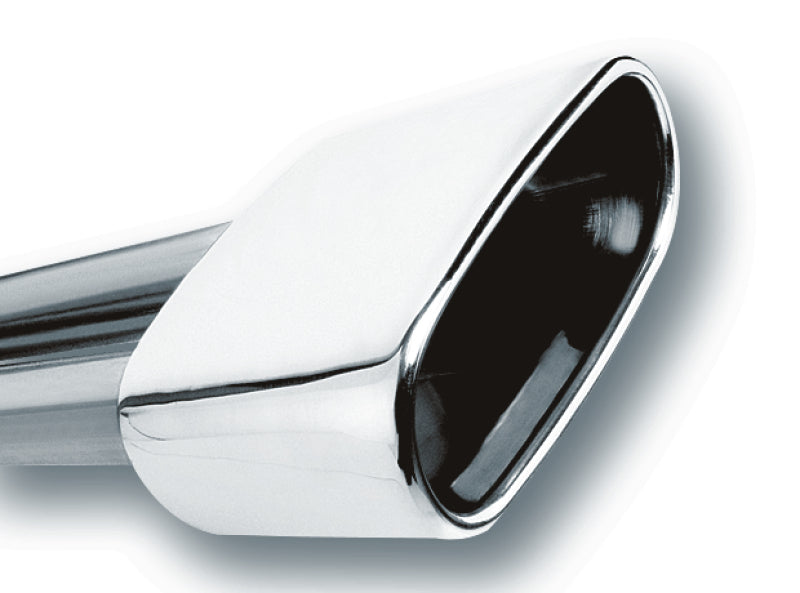 Borla 2.5in Inlet 6.69in x 3in Rectangular Rolled Angle Cut Single Inlet x 5.63in Long Exhaust Tip Borla